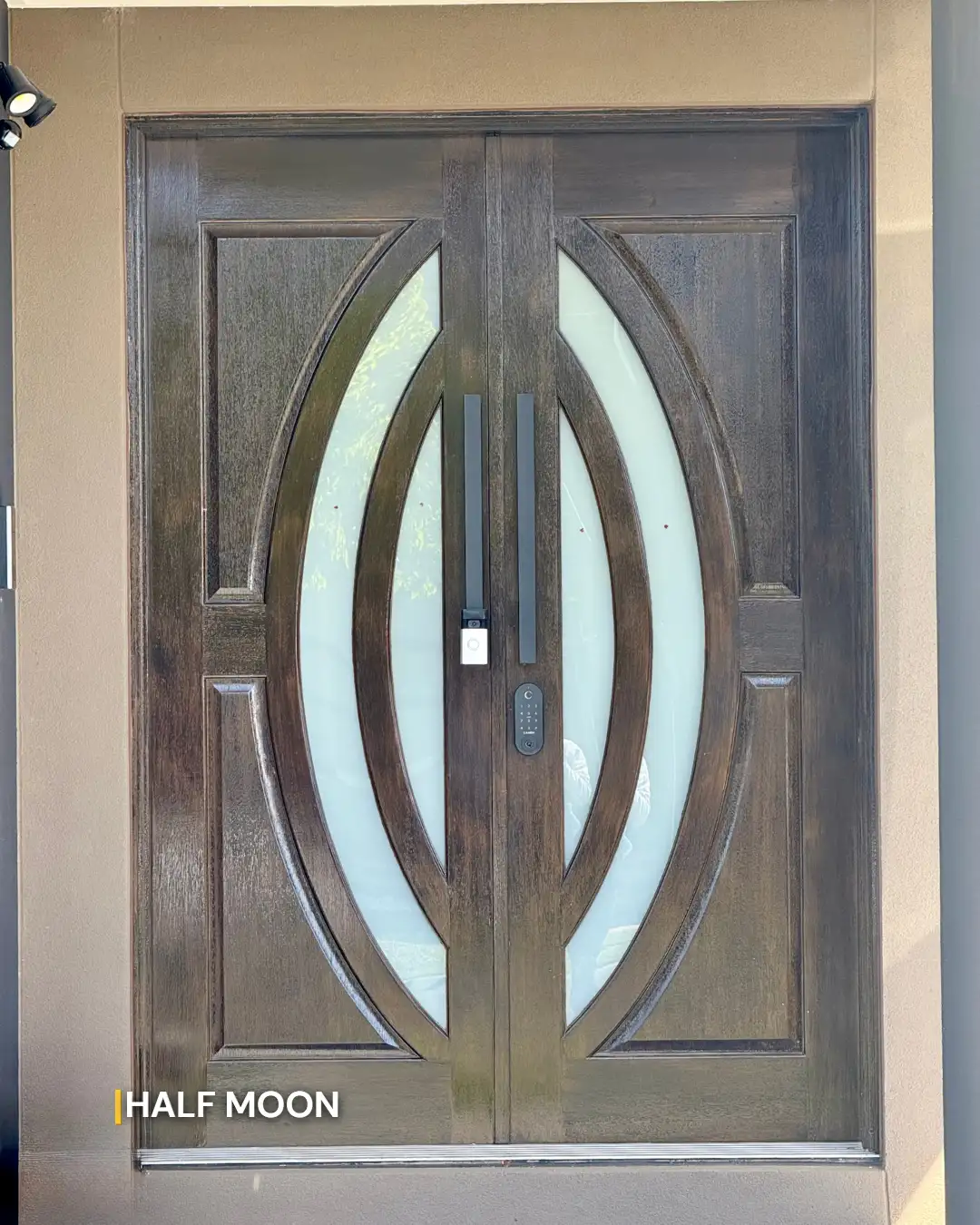 Half-Moon Glass Entry Door